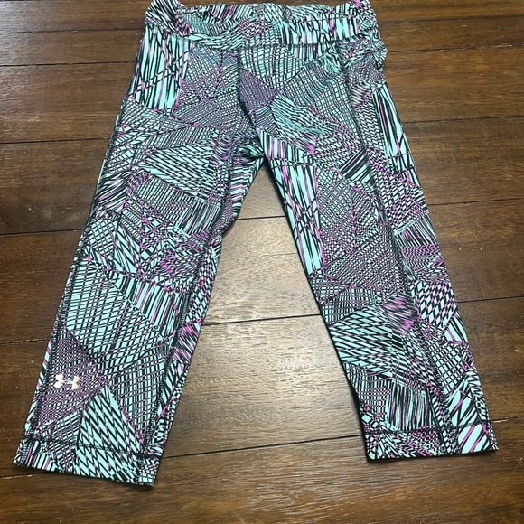 Under Armour Purple Blue Ankle Cropped Pants - Picture 2 of 4